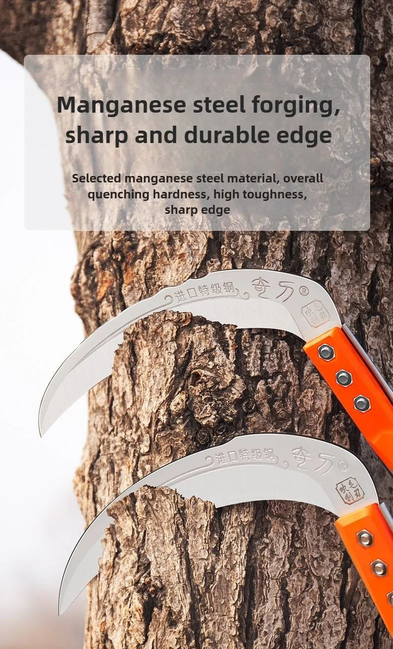 Manual Grass Sickle – Long-Handle Stainless Steel Weeding Tool