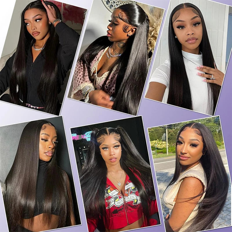 CNZZJX 13×6 / 13×4 Lace Front Wig — 100% Malaysian Remy Human Hair, Bone Straight (Up to 30")