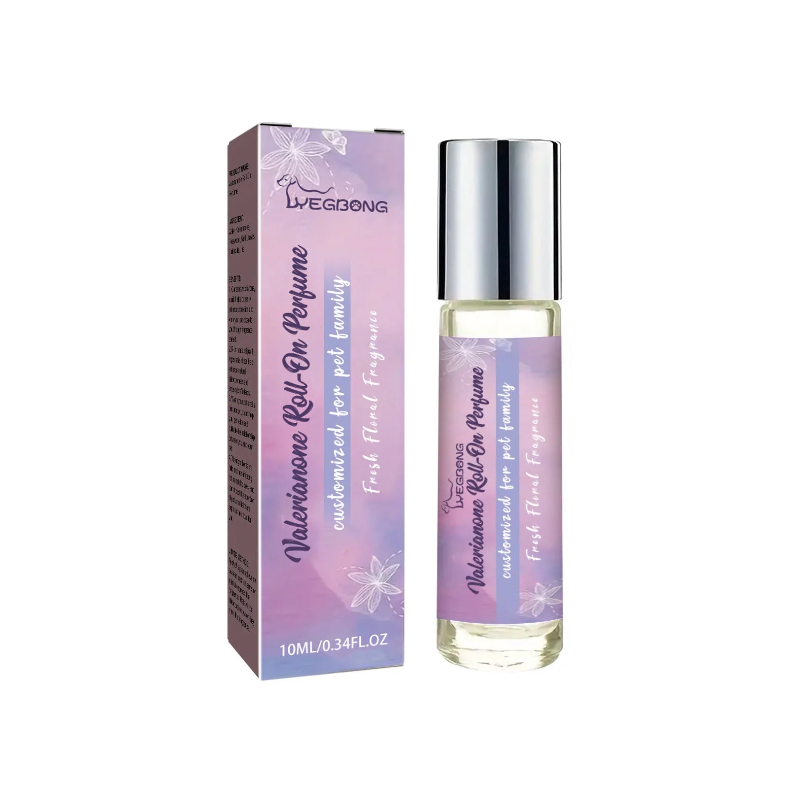 Yegbong 10ml Pet Scent Roll On Cat Dog Long Lasting Fragrance Relax Pet Emotions Deodorant Fresh Relief Dog Anxiety Aroma Roller