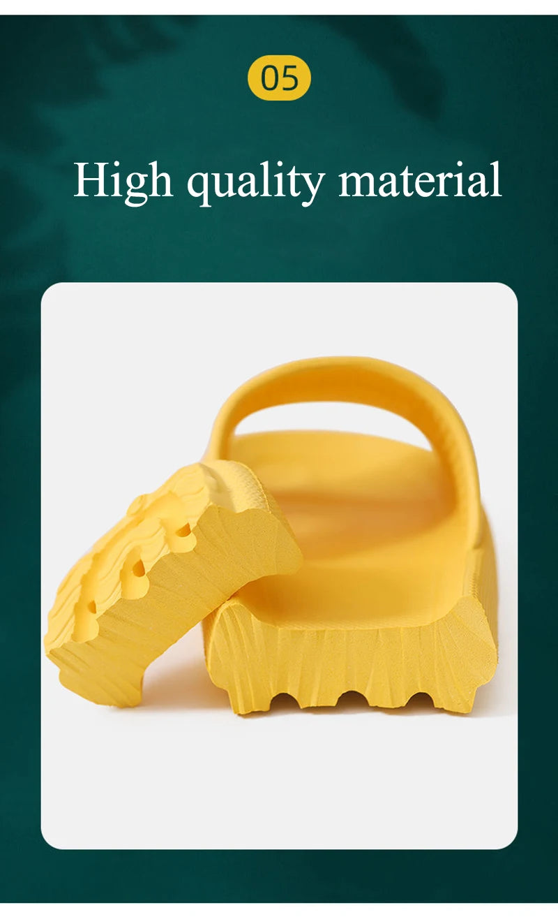 Women Thick Platform Cloud Slippers Indoor Home Eva Soft Sole Pillow Slides Sandals Woman 2025 Summer Non Slip Beach Flip Flops