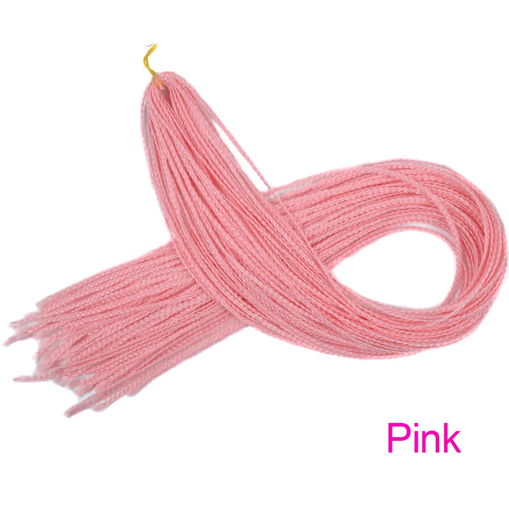 Trend Way 25inch 50g/Package Synthetic Extensions Braiding Hair Blonde For Women 25inch Curly Box Braids Zizi Crochet Hair Black