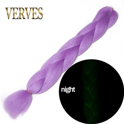 VERVES Ombre Jumbo Braids — 24" 100 g Two-Tone Synthetic Braiding Hair (Pink/Black/Blue)