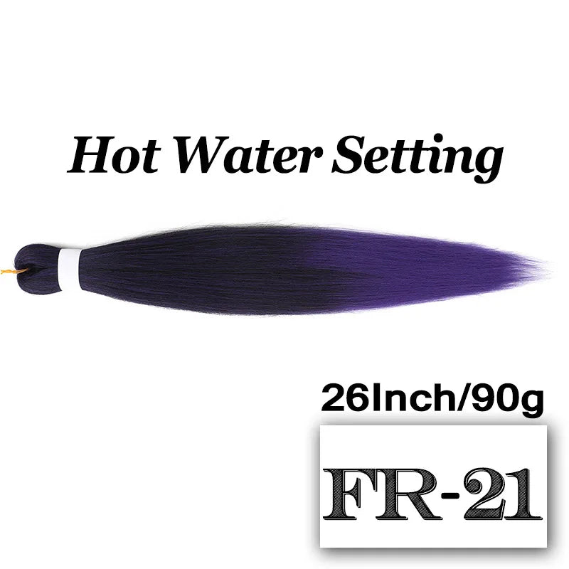 Braiding Hair Pre-stretched 26 Inch Hair Extensions for Afro Crochet Braids Synthetic Hair DIY Purple Pink Peach Red Jumbo Braid