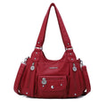 Women Handbags Satchel Top-handle Handbag Small PU Shoulder Bag 12.5”x4.4” Dumpling Pack Multi-pockets Shoulder Bags