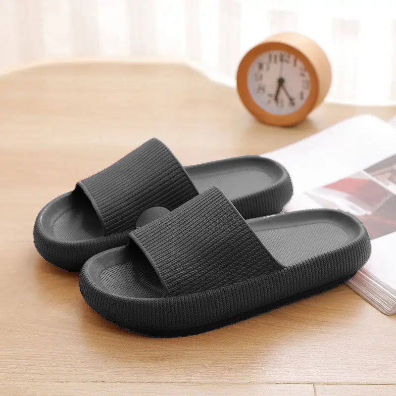 Women Thick Platform Cloud Slippers Indoor Home Eva Soft Sole Pillow Slides Sandals Woman 2025 Summer Non Slip Beach Flip Flops