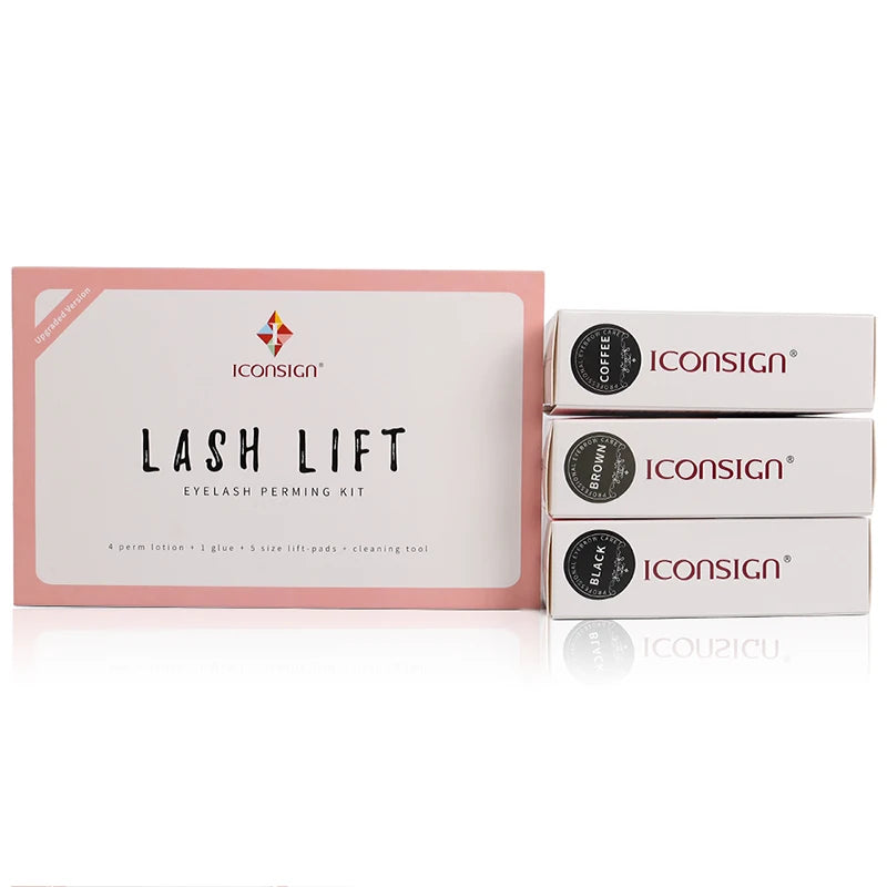 ICONSIGN Upgrade Version Lash Lift Kit and Lash Brow Dye Tint Kit Lifting Eyelash Brow Dye Mascara Eye Makeup Tools Dropshipping