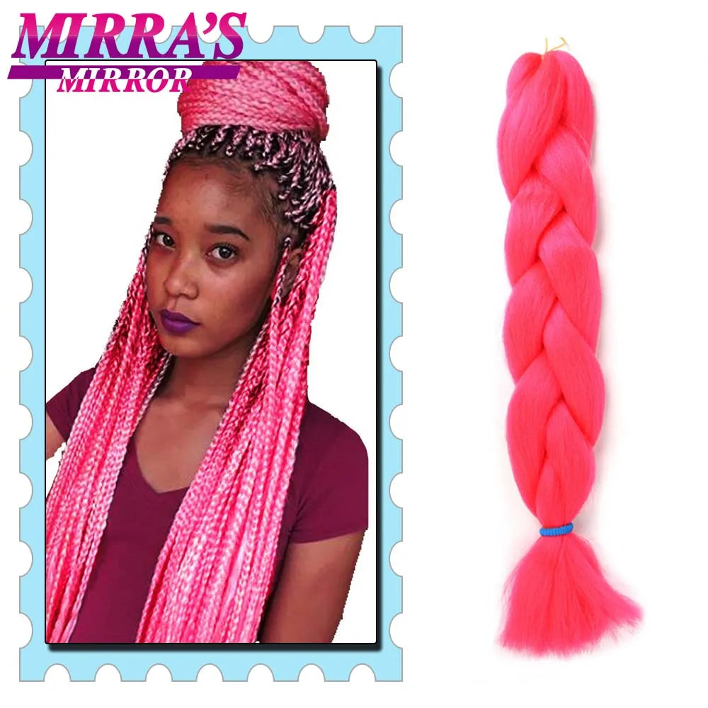 Synthetic Braiding Hair 24 Inch Kanekalon Braids Extensions Ombre Hair for Box Braid Crochet Jumbo Braiding Hair Pre Stretched