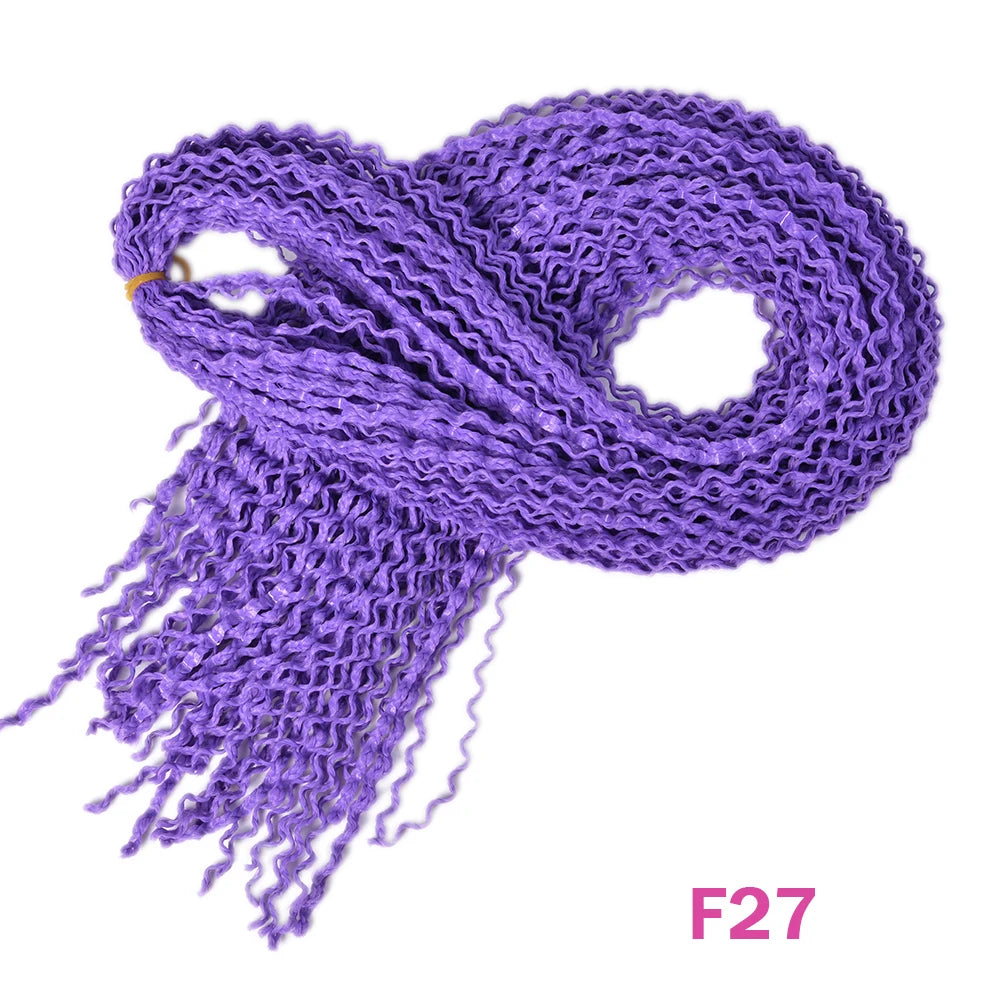 Trend Way 25inch 50g/Package Synthetic Extensions Braiding Hair Blonde For Women 25inch Curly Box Braids Zizi Crochet Hair Black