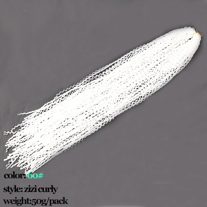 Full Star Curly ZIZI Box Braids 22" Crochet Braids Synthetic Hair Extensions Long Green Blue Pink Red Pre-Looped Twisted Hair