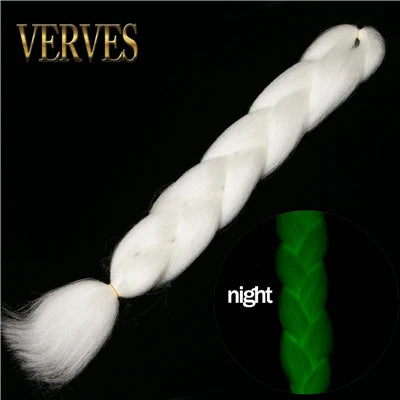 VERVES Ombre Jumbo Braids — 24" 100 g Two-Tone Synthetic Braiding Hair (Pink/Black/Blue)