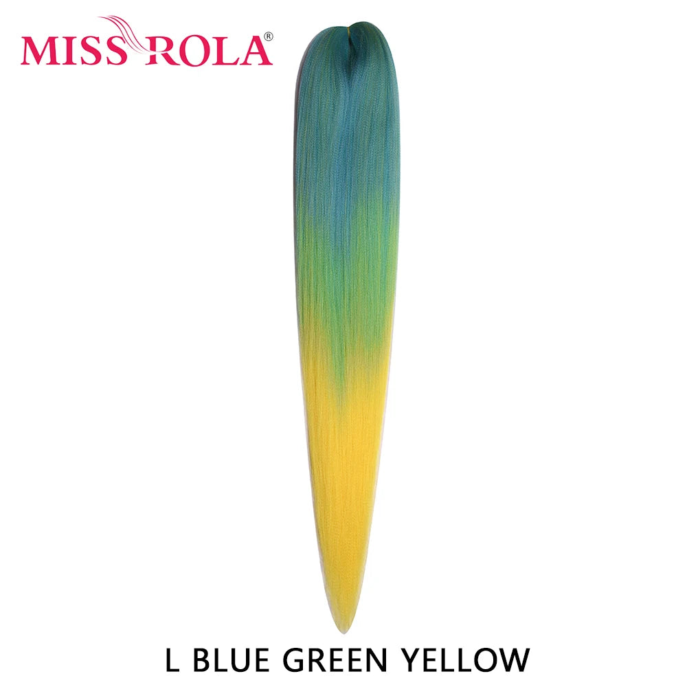 Miss Rola Synthetic 22 Inch 60G Kanekalon Hair Tinsel Wire Jumbo Braid Yaki Straight Hair Extension Twist Braid Bulk Wholesale