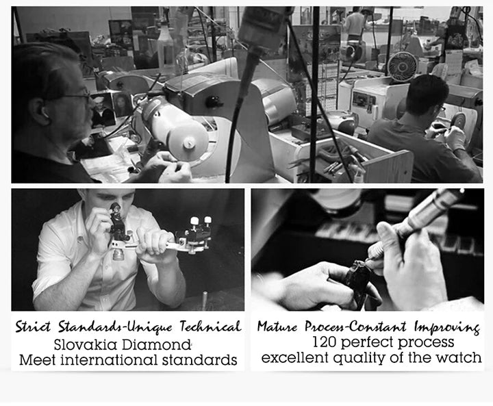 MISSFOX Full Iced-Out Men’s Watch | Luxury Diamond Silver Stainless Steel Quartz with Auto Date