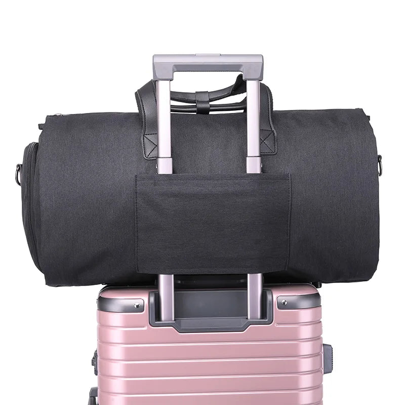 Men Bags Travel Garment Bag Duffel Bag with Shoulder Strap Business Handbags Multiple Pockets Carry on Hanging Suitcase Clothing