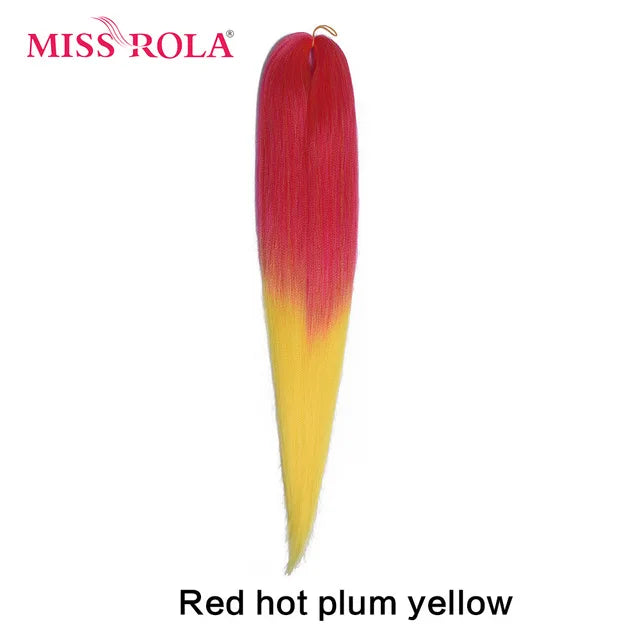 Miss Rola Synthetic 22 Inch 60G Kanekalon Hair Tinsel Wire Jumbo Braid Yaki Straight Hair Extension Twist Braid Bulk Wholesale