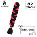 82 Inch Synthetic Braiding Hair Extensions Green Red Pink Yellow Crochet Jumbo Braids Hair Pure Color Box Twist Braids Wholesale