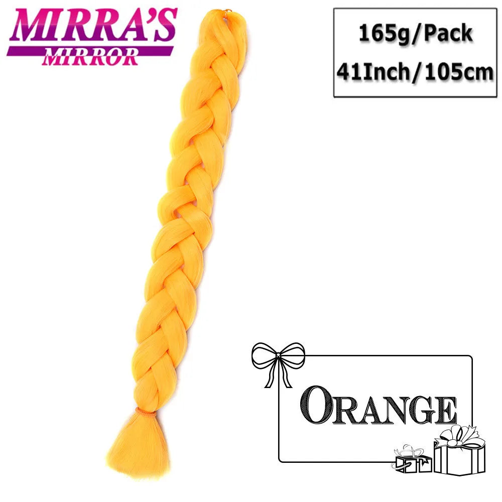 41 Inch Long Jumbo Braiding Hair Purple Synthetic Braids Hair Extensions Pink Blue Ombre Hair For Box Braid Support Wholesale