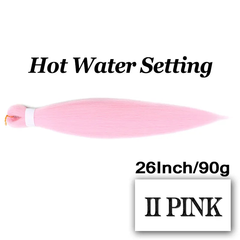 Braiding Hair Pre-stretched 26 Inch Hair Extensions for Afro Crochet Braids Synthetic Hair DIY Purple Pink Peach Red Jumbo Braid