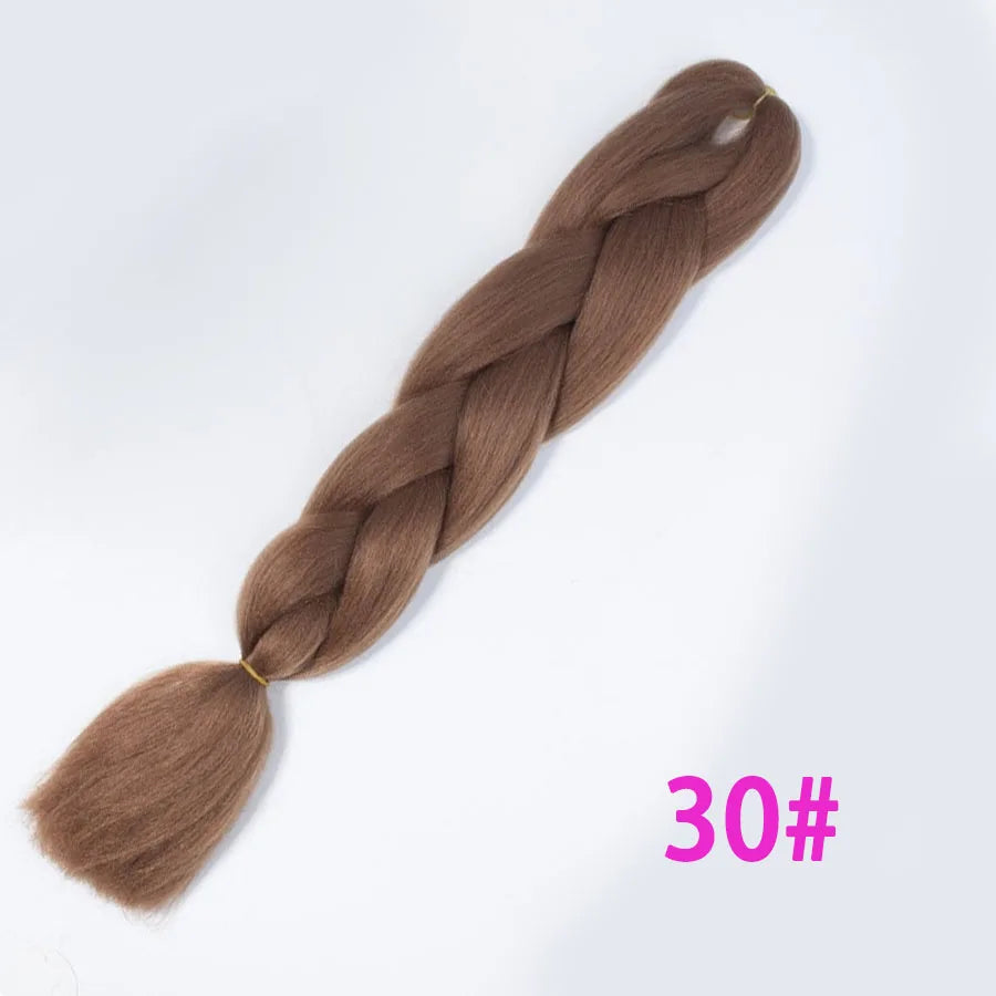VERVES Ombre Jumbo Braids — 24" 100 g Two-Tone Synthetic Braiding Hair (Pink/Black/Blue)