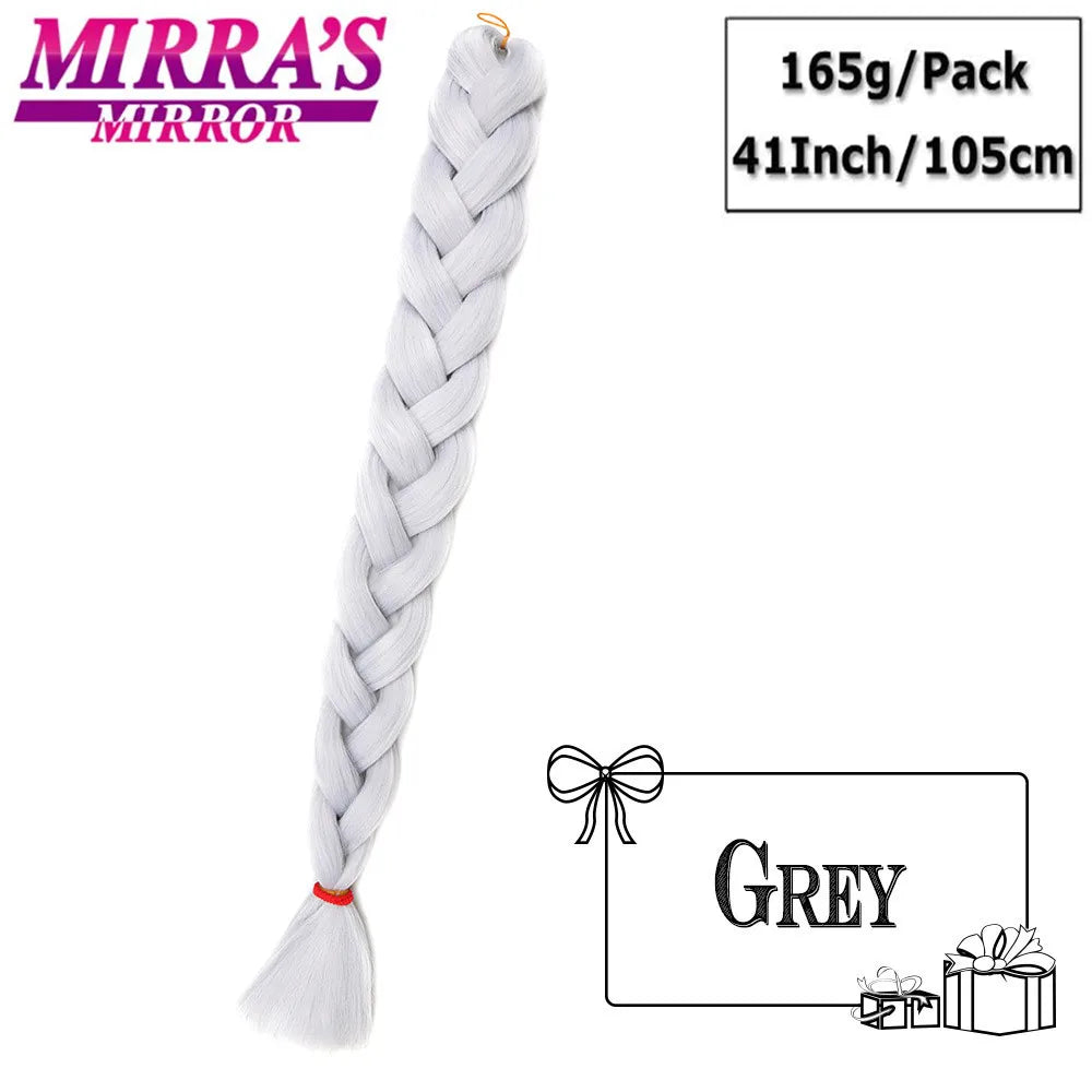 41 Inch Long Jumbo Braiding Hair Purple Synthetic Braids Hair Extensions Pink Blue Ombre Hair For Box Braid Support Wholesale