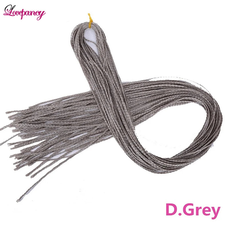 Synthetic Zizi Braids Crochet Box Braiding Hair Extensions White Black 28 Inch Long Curly Crochet Braiding Hair For Women 50g