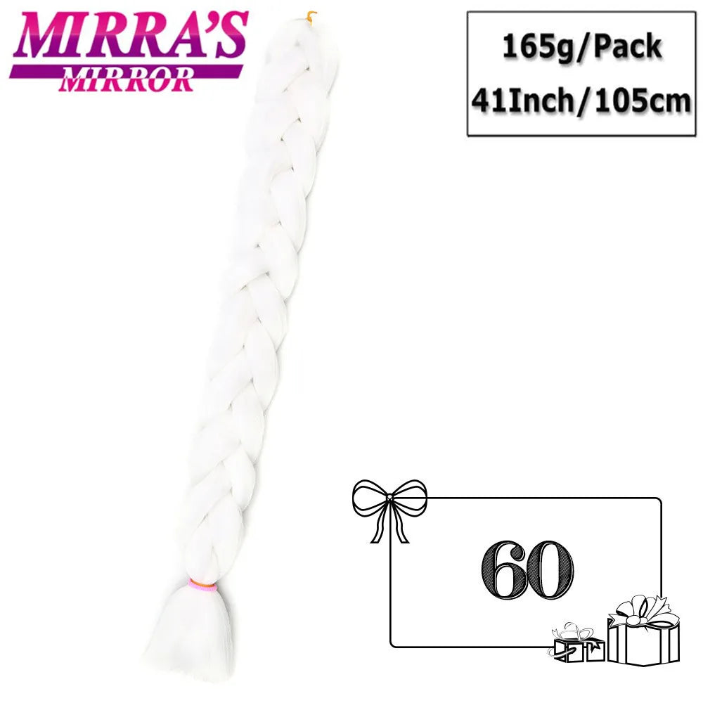 41 Inch Long Jumbo Braiding Hair Purple Synthetic Braids Hair Extensions Pink Blue Ombre Hair For Box Braid Support Wholesale