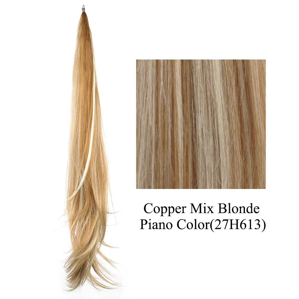 Soowee 32" Clip-In Straight Hair Extension — Heat-Resistant Matte Fiber (100 g, 1-Piece)