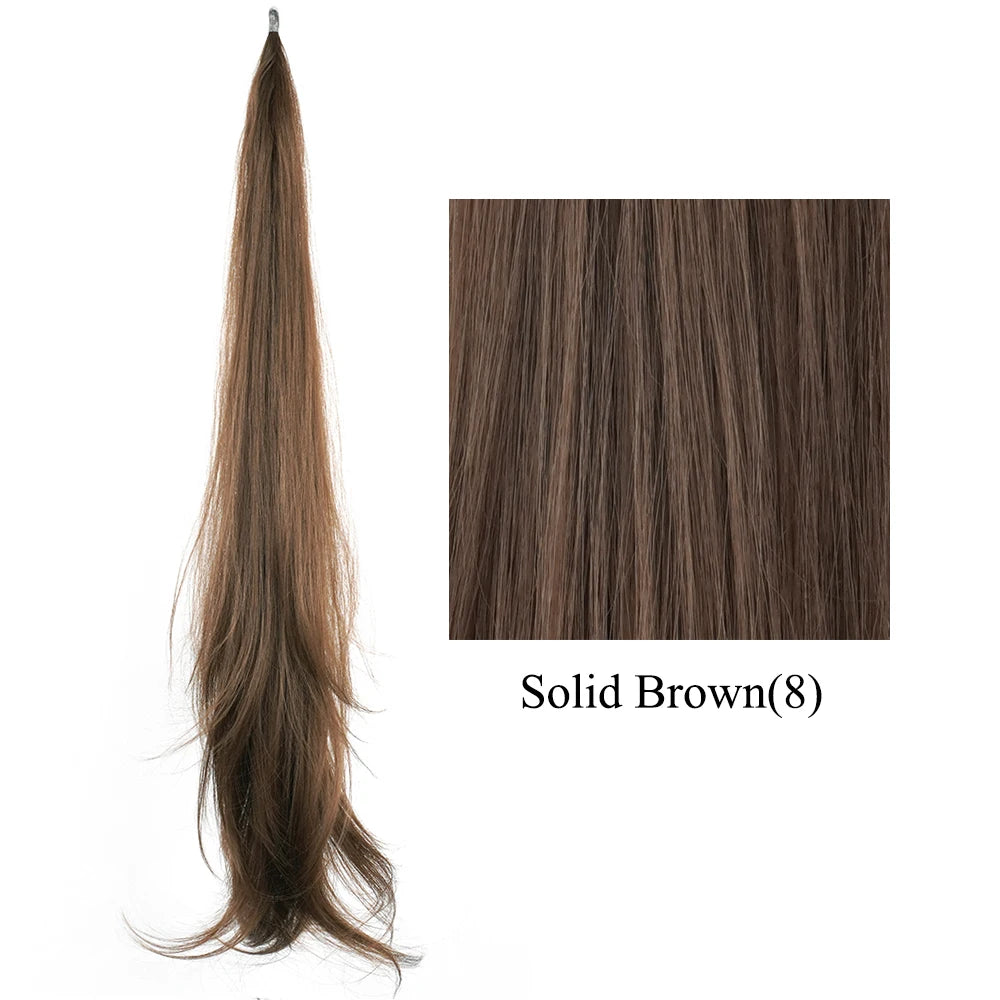 Soowee 32" Clip-In Straight Hair Extension — Heat-Resistant Matte Fiber (100 g, 1-Piece)