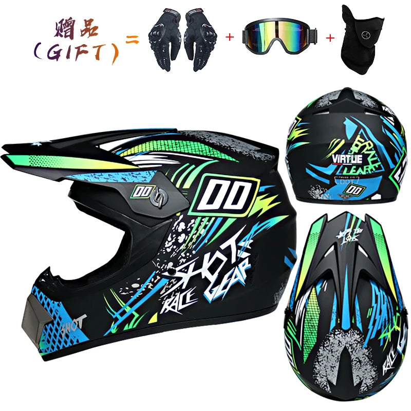 ORZ DOT-Certified Safety Motocross Helmet | Lightweight ABS Off-Road Helmet for Kids & Adults