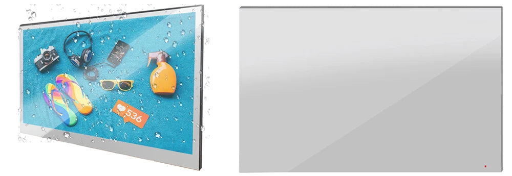 Souria 22 inches Smart Magic Mirror Waterproof TV for Bathroom Hotel DTV Tuner WiFi Bluetooth Built-in Apps Store ATSC DVB-T T2