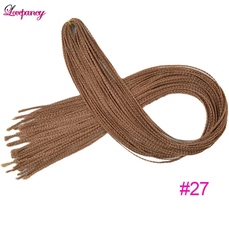 Synthetic Zizi Braids Crochet Box Braiding Hair Extensions White Black 28 Inch Long Curly Crochet Braiding Hair For Women 50g