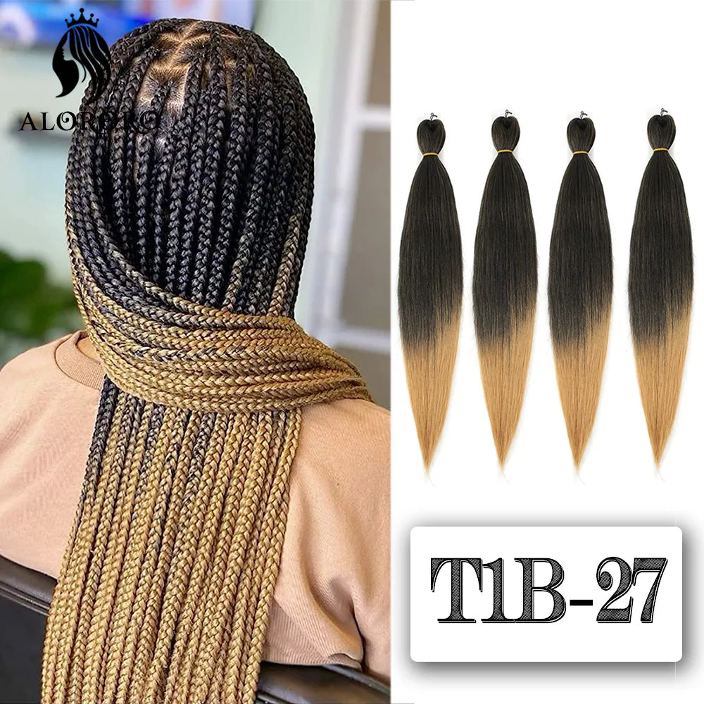 16/20/22/26/30/42/48Inch Braiding Hair Pre Stretched Long Jumbo Braid Hair Synthetic Box Braids Extension Yaki Texture Fake Hair