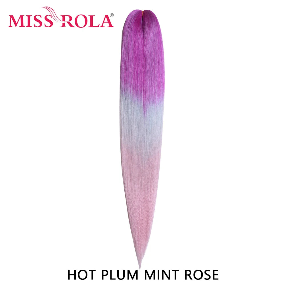Miss Rola Synthetic 22 Inch 60G Kanekalon Hair Tinsel Wire Jumbo Braid Yaki Straight Hair Extension Twist Braid Bulk Wholesale