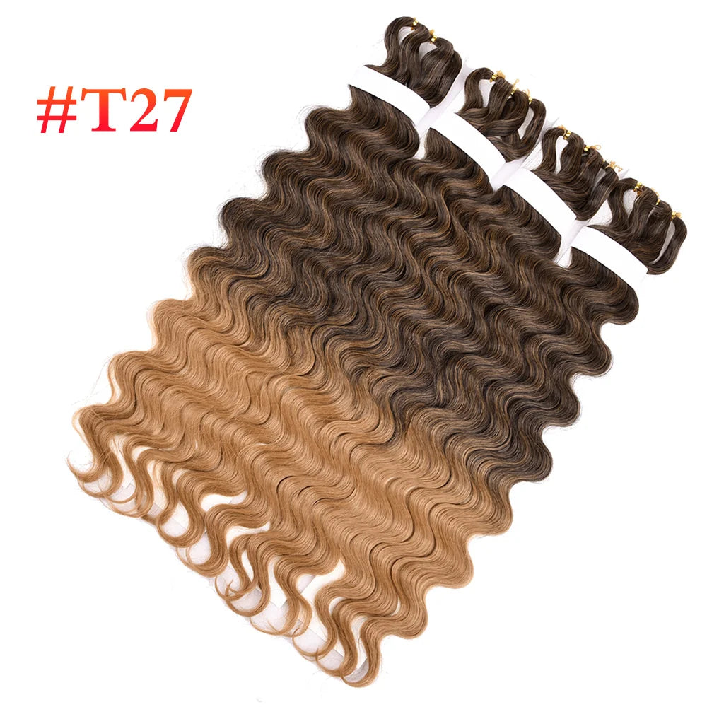 DinDong Synthetic Hair Pre-feathered Hybrid Wave Box Braids 3x King Tips Body Wave Bulk Braiding Hair Extensions 28 inch