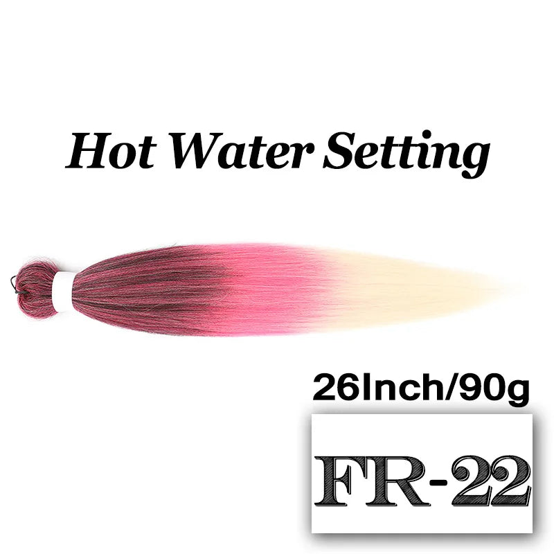 Braiding Hair Pre-stretched 26 Inch Hair Extensions for Afro Crochet Braids Synthetic Hair DIY Purple Pink Peach Red Jumbo Braid