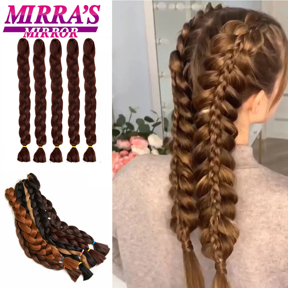Synthetic Long Jumbo Braids Hair 82 Inch Pure Braiding Hair Extensions Afro Fake Hair High Temperature Fiber Box Braid