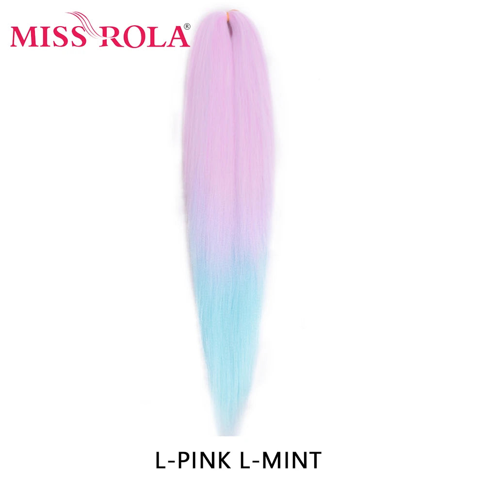 MISS ROLA Synthetic Kanekalon Hair Jumbo Braids 24 Inches100g Yaki Straight Hair Extension Pre Stretched Blonde Pink Wholesale