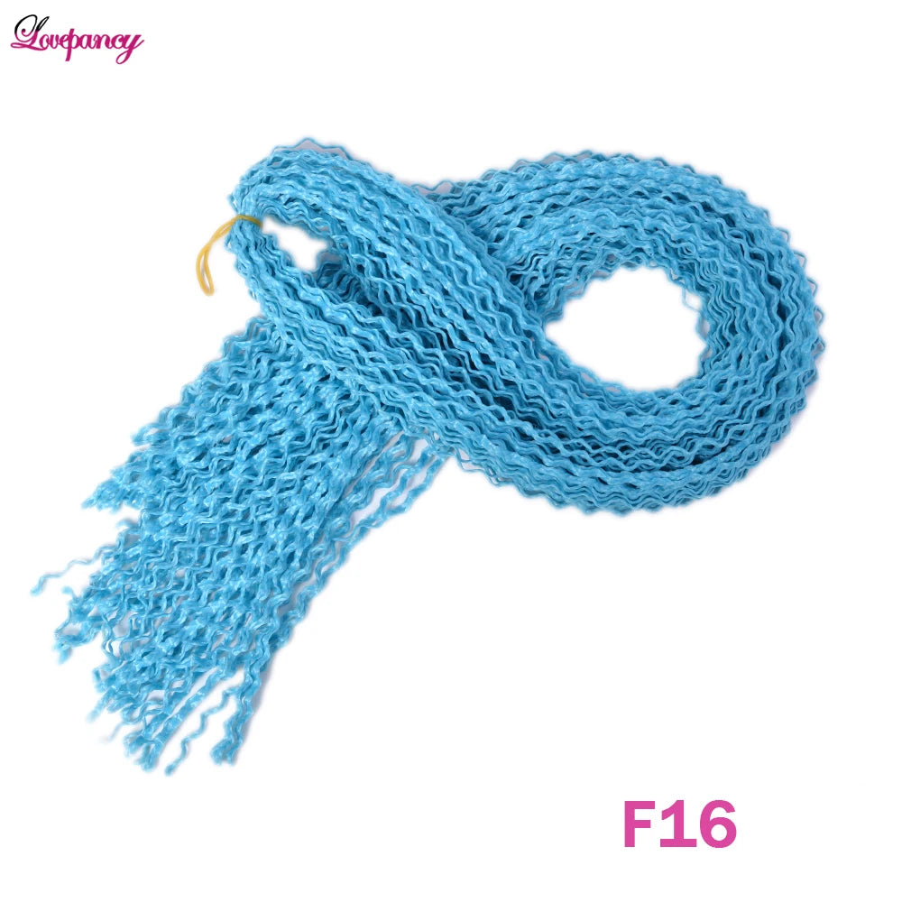 Synthetic Zizi Braids Crochet Box Braiding Hair Extensions White Black 28 Inch Long Curly Crochet Braiding Hair For Women 50g