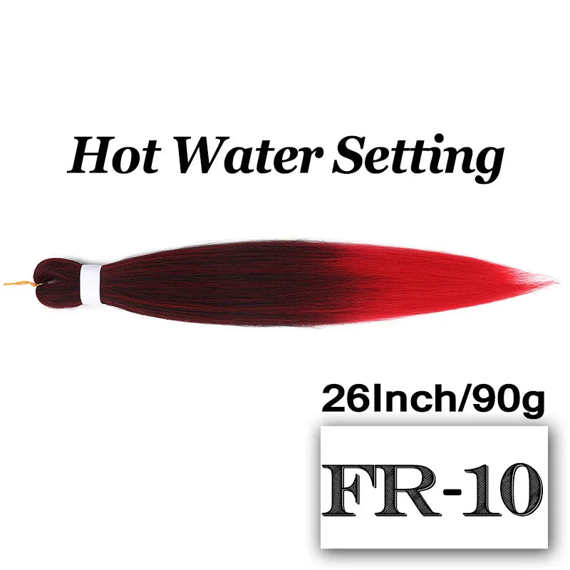 Braiding Hair Pre-stretched 26 Inch 90G Synthet Jumbo Braiding Hair Extensions for African Crochet Braids Red Peach Pink Pigtail