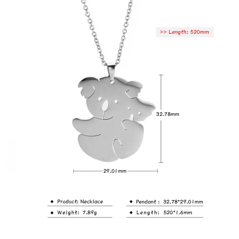 Cute Dog Paw Pendant Necklace | Stainless Steel Animal Footprint Chain for Women & Girls