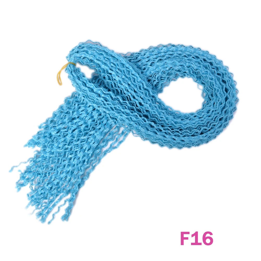 Trend Way 25inch 50g/Package Synthetic Extensions Braiding Hair Blonde For Women 25inch Curly Box Braids Zizi Crochet Hair Black