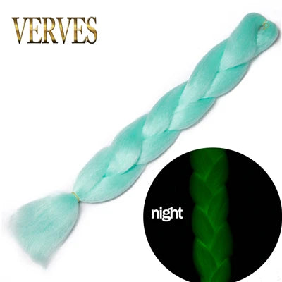 VERVES Ombre Jumbo Braids — 24" 100 g Two-Tone Synthetic Braiding Hair (Pink/Black/Blue)