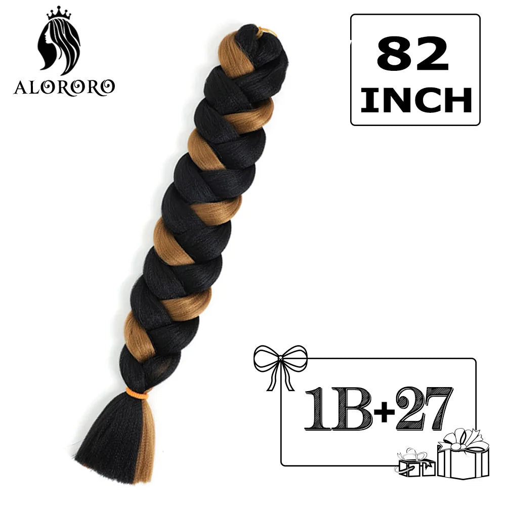 82 Inch Synthetic Braiding Hair Extensions Green Red Pink Yellow Crochet Jumbo Braids Hair Pure Color Box Twist Braids Wholesale