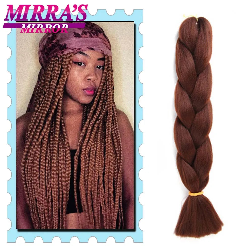 Synthetic Braiding Hair 24 Inch Kanekalon Braids Extensions Ombre Hair for Box Braid Crochet Jumbo Braiding Hair Pre Stretched