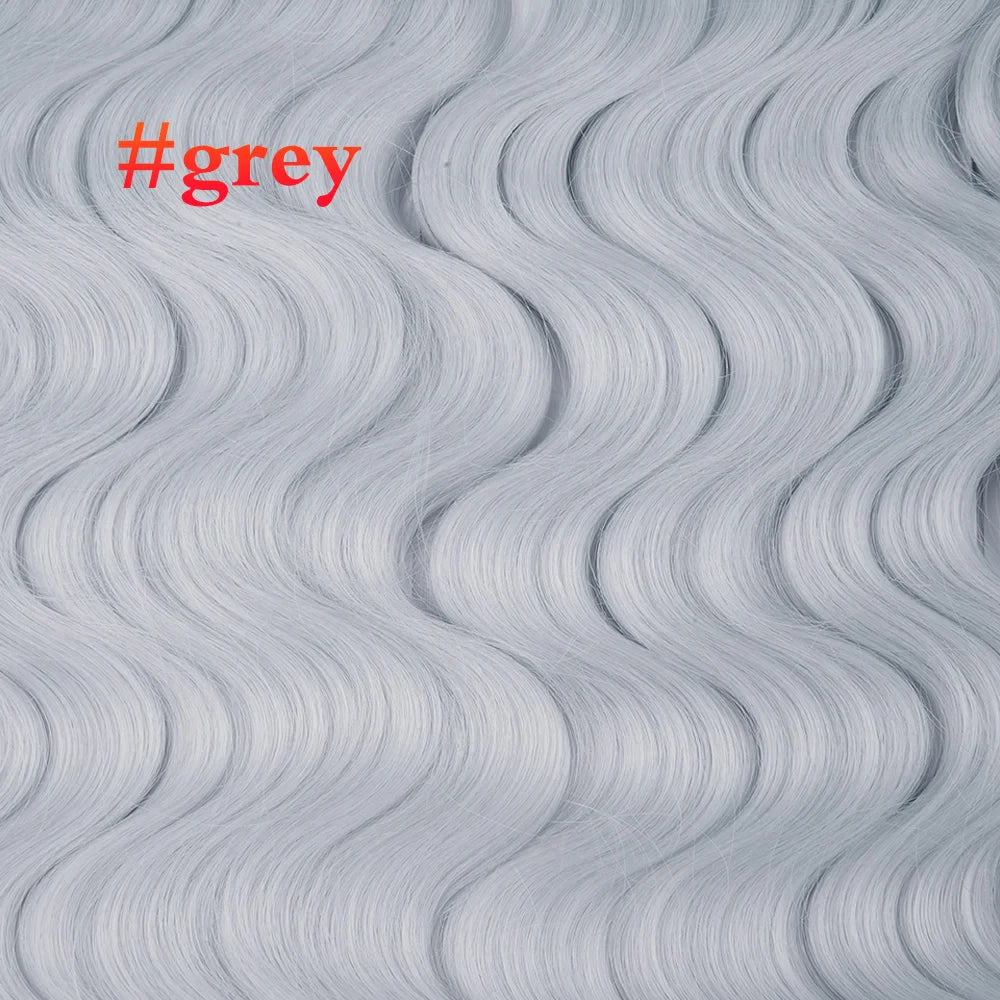 DinDong Synthetic Hair Pre-feathered Hybrid Wave Box Braids 3x King Tips Body Wave Bulk Braiding Hair Extensions 28 inch