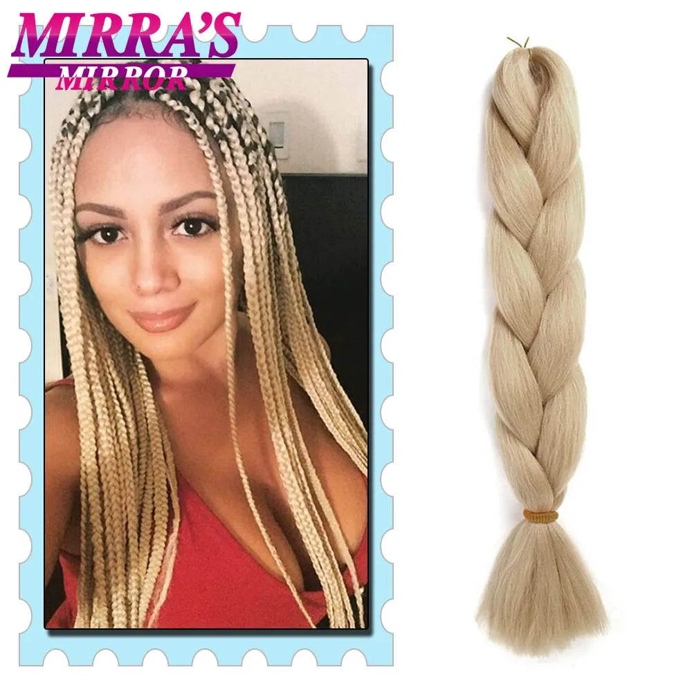 Synthetic Braiding Hair 24 Inch Kanekalon Braids Extensions Ombre Hair for Box Braid Crochet Jumbo Braiding Hair Pre Stretched