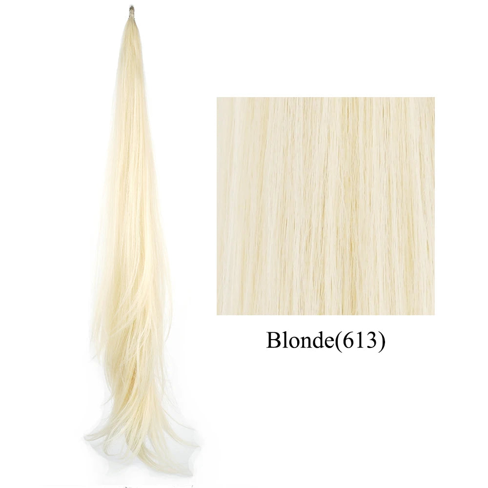 Soowee 32" Clip-In Straight Hair Extension — Heat-Resistant Matte Fiber (100 g, 1-Piece)