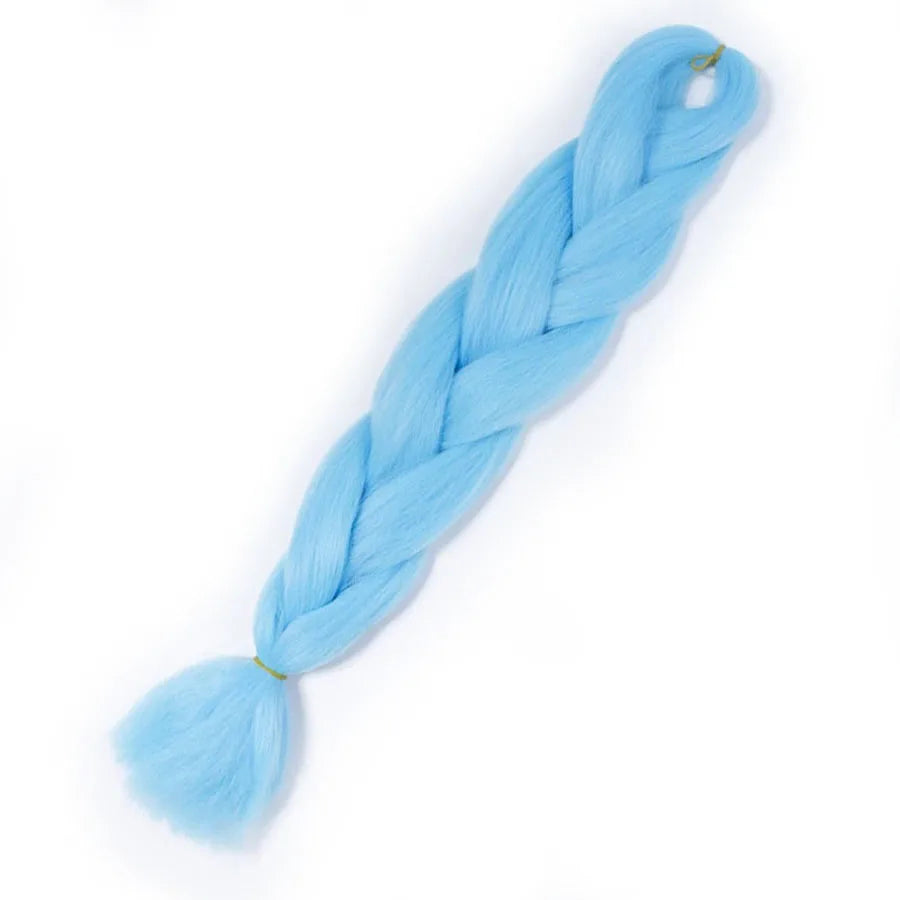 VERVES Ombre Jumbo Braids — 24" 100 g Two-Tone Synthetic Braiding Hair (Pink/Black/Blue)