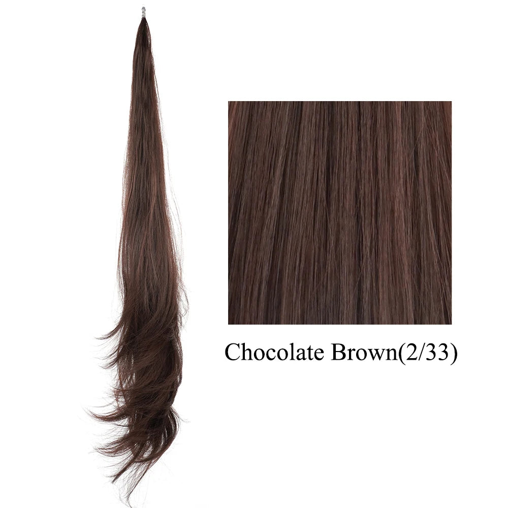 Soowee 32" Clip-In Straight Hair Extension — Heat-Resistant Matte Fiber (100 g, 1-Piece)