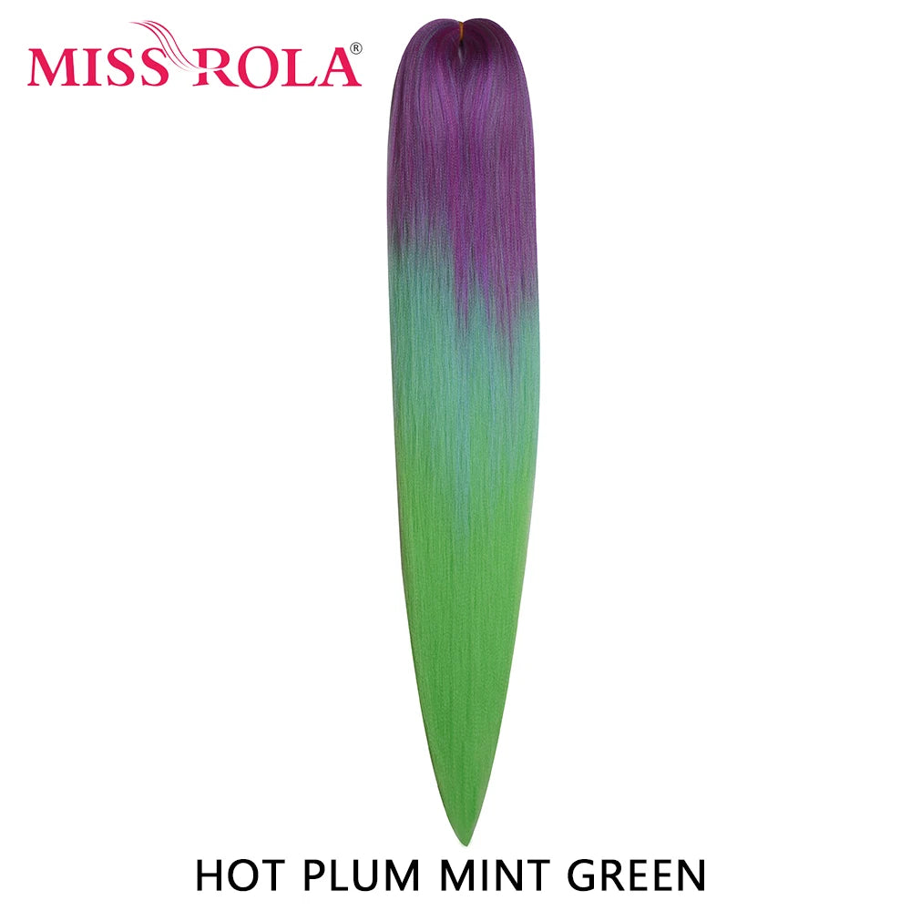 Miss Rola Synthetic 22 Inch 60G Kanekalon Hair Tinsel Wire Jumbo Braid Yaki Straight Hair Extension Twist Braid Bulk Wholesale