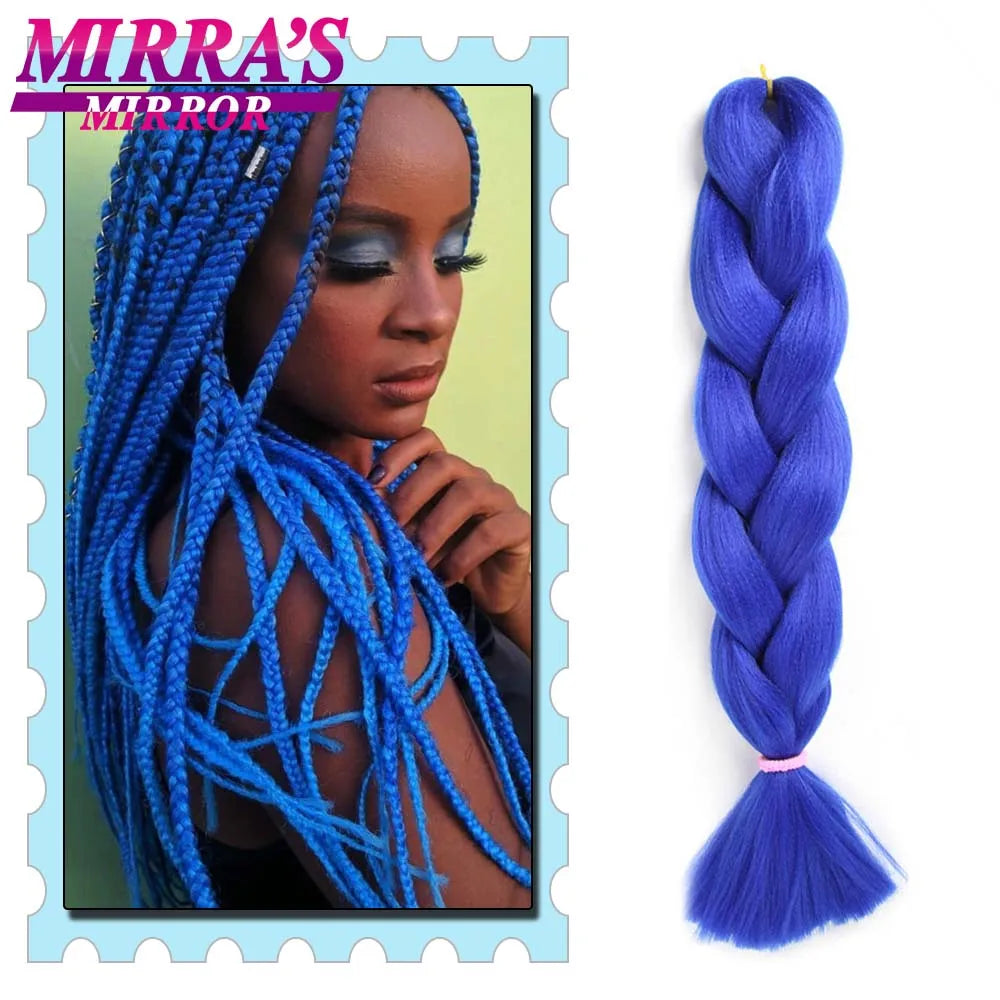 Synthetic Braiding Hair 24 Inch Kanekalon Braids Extensions Ombre Hair for Box Braid Crochet Jumbo Braiding Hair Pre Stretched